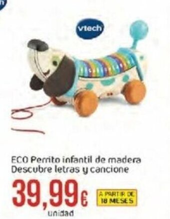 FROIZ ECO Perrito Infantil De Madera Descubre Letras Y Cancione oferta