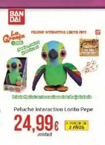 FROIZ Peluche Interactivo Larito Pepe oferta
