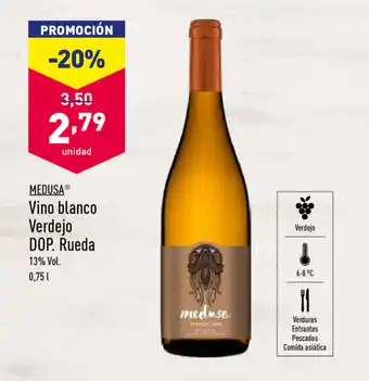 ALDI Medusa Vino blanco Verdejo DOP. Rueda 0,75L oferta