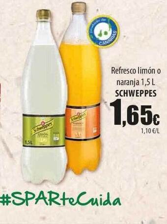 SPAR Lanzarote Refresco limón o naranja schweppes oferta