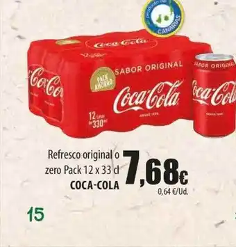 SPAR Lanzarote Refresco original o zero pack 12 coca-cola oferta
