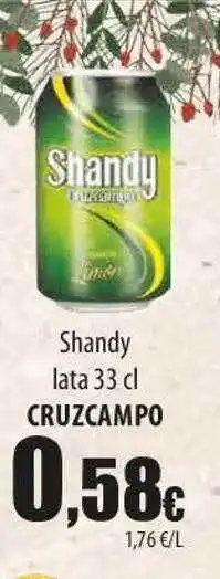 SPAR Lanzarote Shandy lata cruzcampo oferta