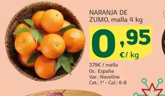 HiperDino Naranja de Zumo, Malla 4kg oferta