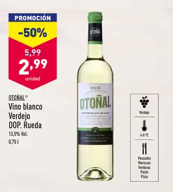 ALDI Otoñal Vino blanco Verdejo DOP. Rueda 0,75L oferta