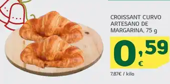 HiperDino Croissant Curvo Artesano De Margarina 75g oferta