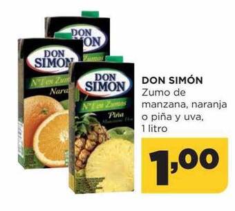 Alimerka Don simón zumo de manzana naranja o piña y uva oferta