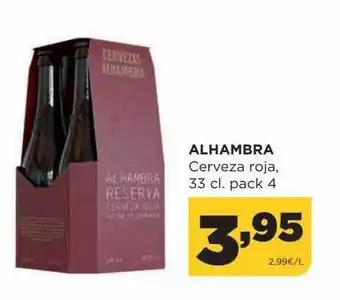 Alimerka Alhambra cerveza roja pack 4 oferta