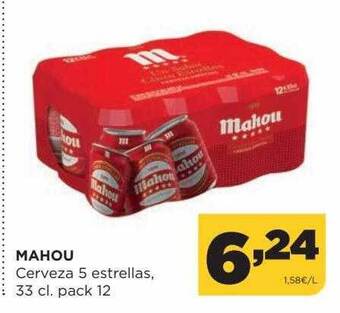 Alimerka Mahou cerveza 5 estrellas pack 12 oferta