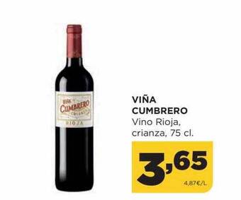Alimerka Vina cumbrero vino rioja crianza oferta