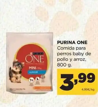 Alimerka Purina one comida para perros baby de pollo y arroz oferta