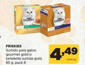 Alimerka Friskies surtido para gatos gourmet gold o tartelette surtida gold oferta