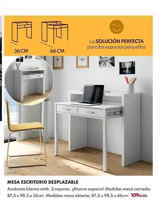 BricoCentro Mesa escritorio desplazable oferta
