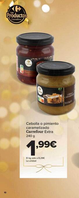 Carrefour Cebolla o pimiento caramelizado carrefour extra oferta