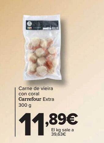 Carrefour Carne de vieira con coral carrefour extra oferta