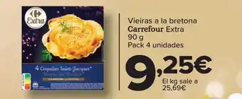 Carrefour Vieiras a la bretona carrefour extra pack 4 oferta
