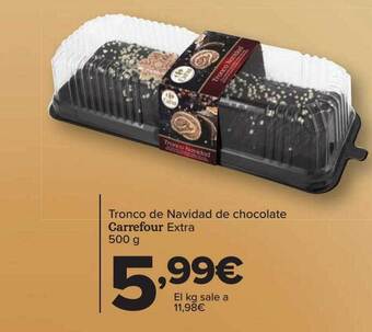 Carrefour Tronco de navidad de chocolate carrefour extra oferta