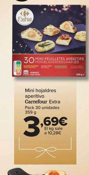 Carrefour Mini hojaldres aperitivo carrefour extra pack 30 oferta