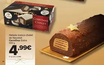 Carrefour Helado tronco chalet de navidad carrrefour extra oferta