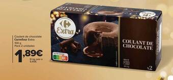 Carrefour Coulant de chocolate carrefour extra pack 2 oferta