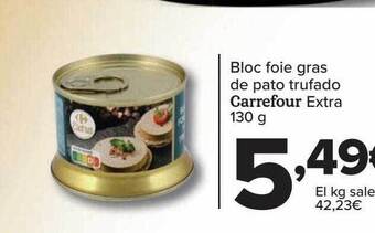 Carrefour Bloc foie gras de pato trufado carrefour extra oferta