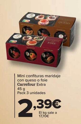 Carrefour Mini confituras maridaje con queso o foie carrefour extra oferta