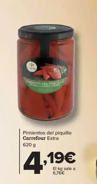 Carrefour Pimientos del piquillo carrefour extra oferta