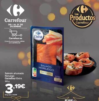 Carrefour Salmón ahumado noruego carrefour extra oferta