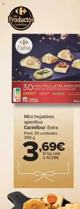 Carrefour Mini hojaldres aperitivo carrefour extra pack 30 oferta