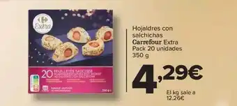 Carrefour Hojaldres con salchichas carrefour extra pack 20 oferta