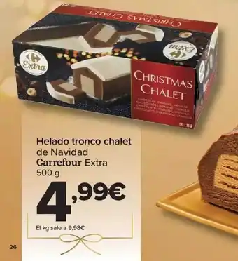 Carrefour Helado tronco chalet de navidad carrefour extra oferta