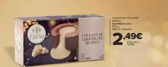 Carrefour Coulant de chocolate blanco carrefour extra pack 2 oferta