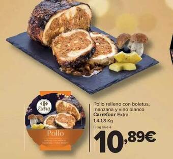 Carrefour Pollo relleno con boletus manzana y vino blanco carrefour extra oferta