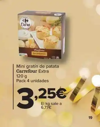 Carrefour Mini gratín de patata carrefour extra pack 4 oferta