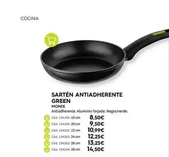 ferrOkey Sartén antiadherente green monix oferta