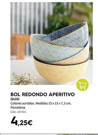 Bol redondo aperitivo quid