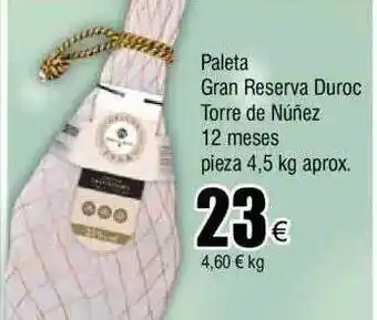 FROIZ Paleta gran reserva duroc torre de nuñez 12 meses oferta