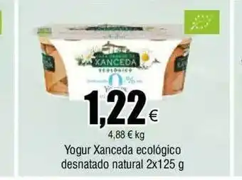 FROIZ Yogur xanceda ecológico desnatado natural oferta