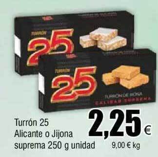 FROIZ Turrón 25 alicante o jijona suprema oferta