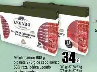 FROIZ Maletin jamón o paleta de cebo ibérico 50% raza ibérica legado oferta