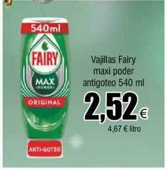 FROIZ Vajillas fairy maxi poder antigoteo oferta