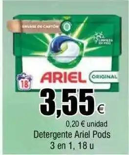 FROIZ Detergente ariel pods 3 en 1 oferta