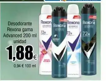 FROIZ Desodorante rexona gama advanced oferta
