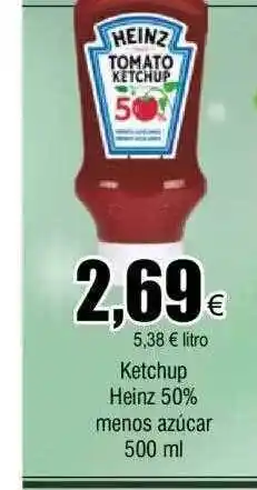 FROIZ Ketchup heinz 50% menos azúcar oferta