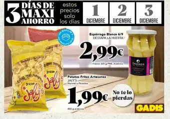 Gadis Espárrago blanco 6 9 destapa la huerta patatas fritas artesanas jaly's oferta