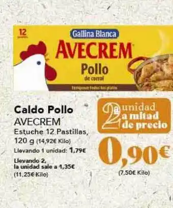 Gadis Caldo pollo avecrem astuche 12 pastillas oferta