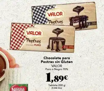 Gadis Chocolate para postres sin gluten valor puro o negro oferta