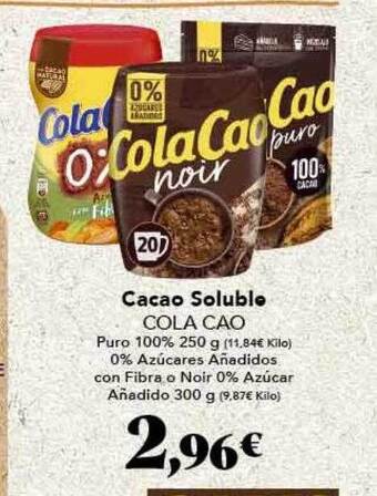 Gadis Cacao soluble cola cao oferta
