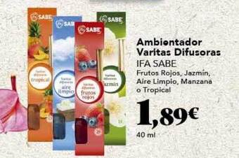 Gadis Ambientador varitas difusoras ifa sabe oferta