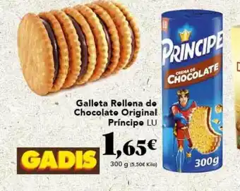 Gadis Galleta rellena de chocolate original príncipe lu oferta