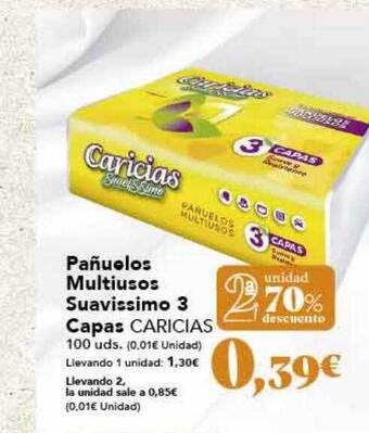 Gadis 2a unidad 70% descuento pañuelos multiusos suavissimo 3 capas caricias oferta